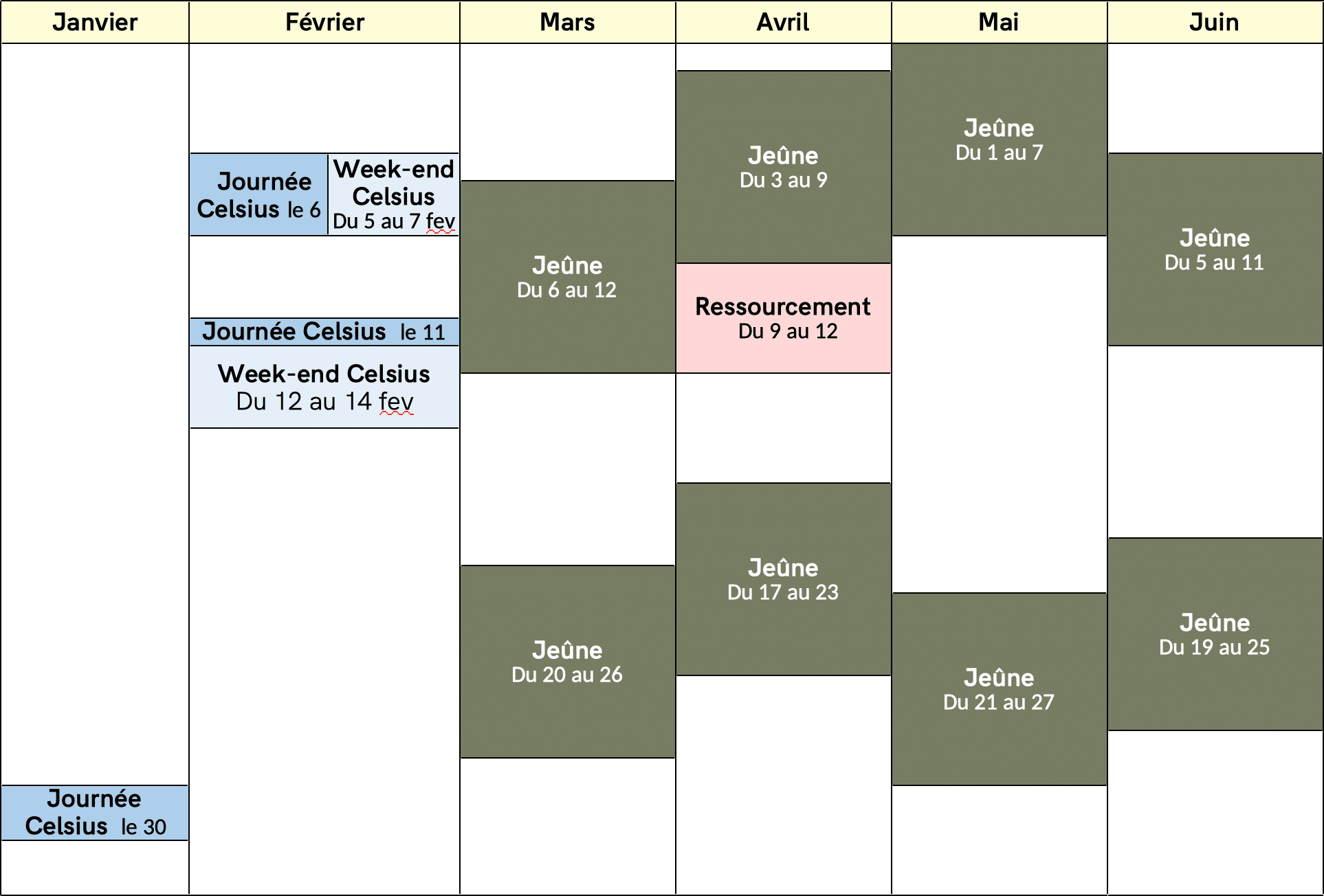 calendrier des stages au crapaud sonneur début 2027
